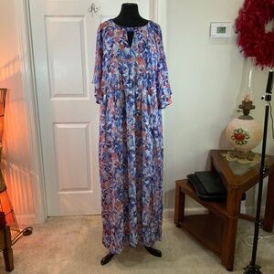 Junarose Chiffon Blue Maxi Dress Plus Size 22